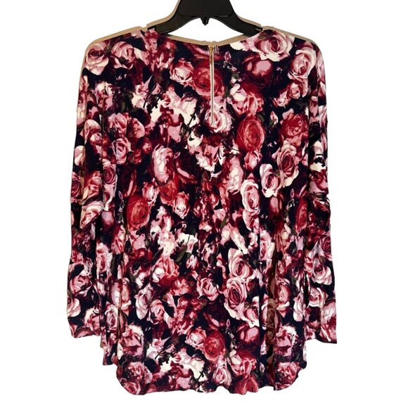 Gramercy 22 Women's Floral Long Sleeve Top 1X - Rayon/Nylon Blend sweater.NWOT - Picture 7 of 11